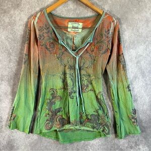 Butterfly Dropout Long Sleeve Top Jewel Sleeve Animals Cherub Angels Y2K Women S